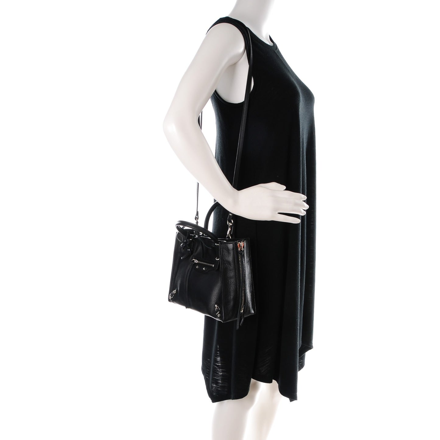 Calfskin Papier Mini A4 Tote Black