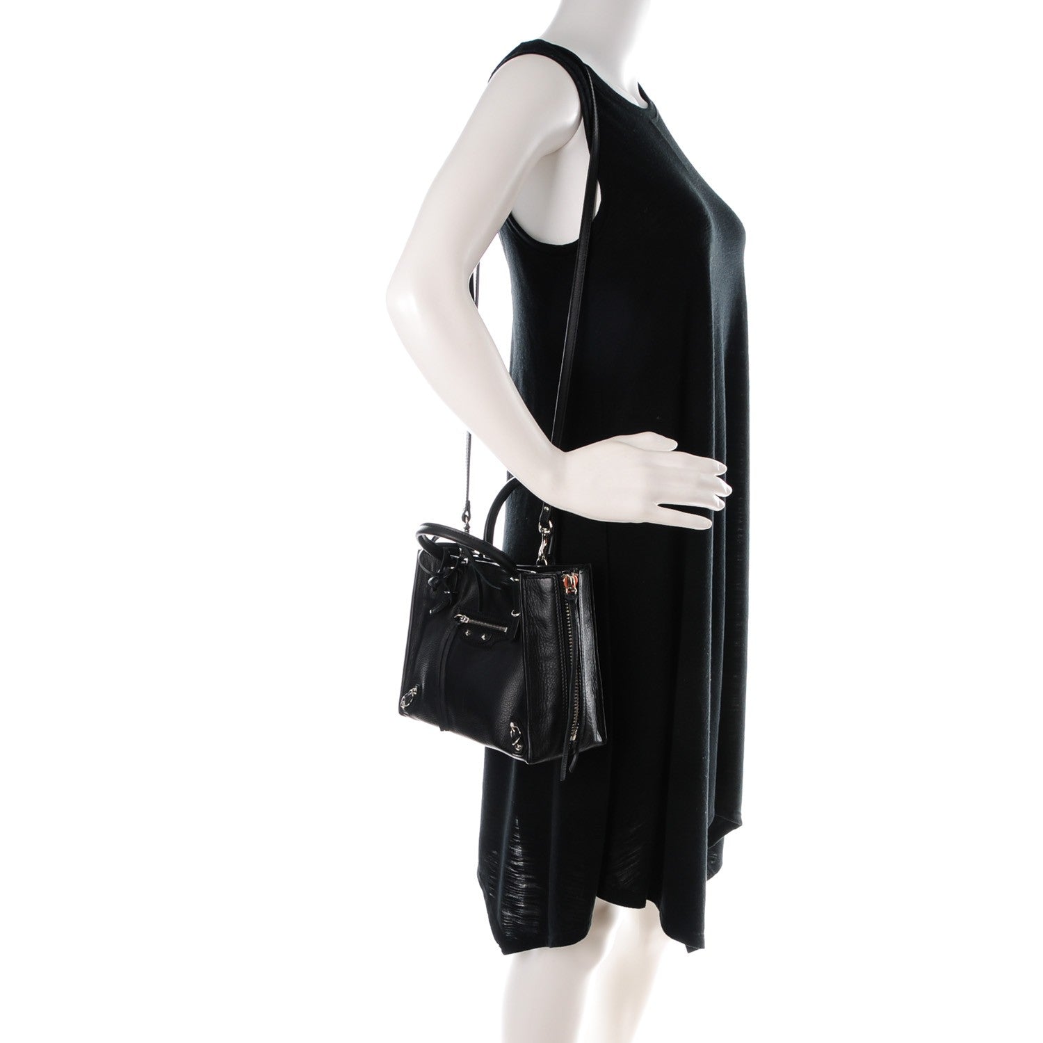Balenciaga Calfskin Papier Mini A4 Tote Black 2 of 7