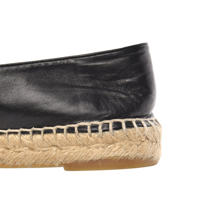 Chanel Lambskin CC Espadrilles 38 Black 10 of 12