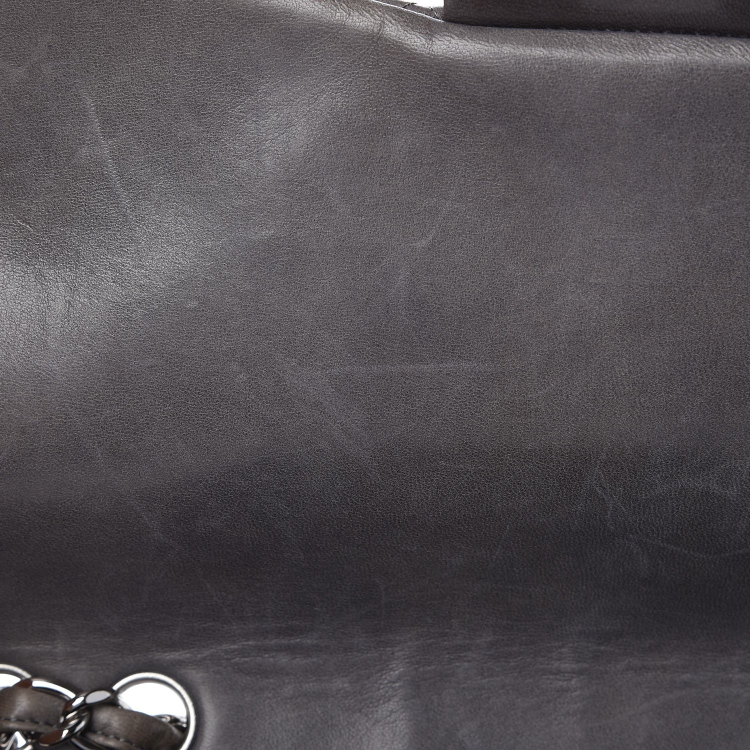 Chanel Lambskin Quilted Jumbo Single Flap Dark Grey 12 of 16