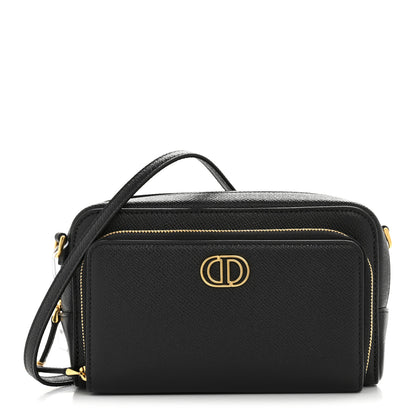 Christian Dior Grained Calfskin Caro Double Pouch Black 1 of 11