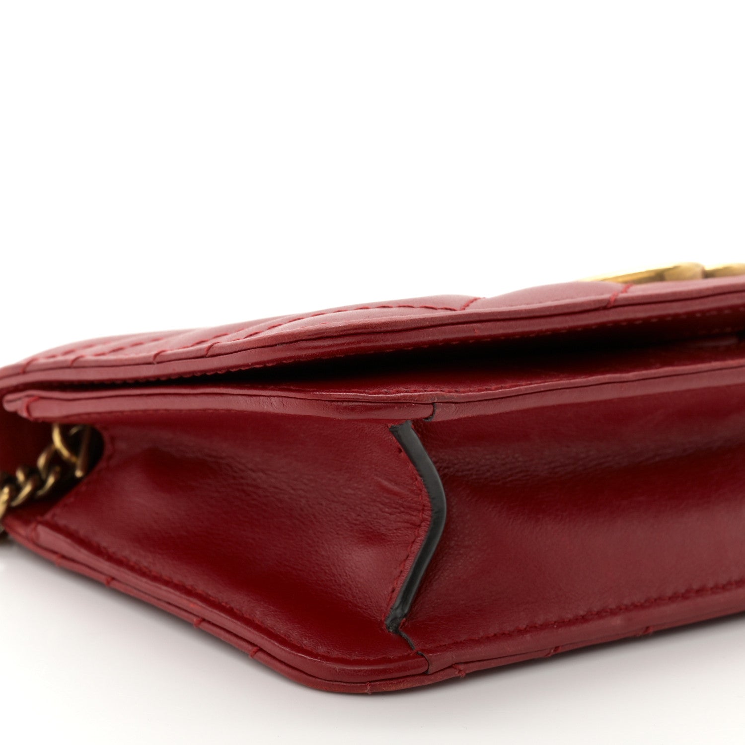 Gucci Calfskin Matelasse GG Marmont Mini Bag Hibiscus Red 8 of 10