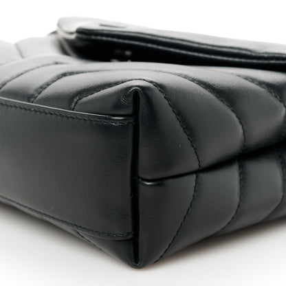 Saint Laurent Calfskin Y Quilted Monogram Monochrome Toy Loulou Crossbody Bag Black 11 of 12