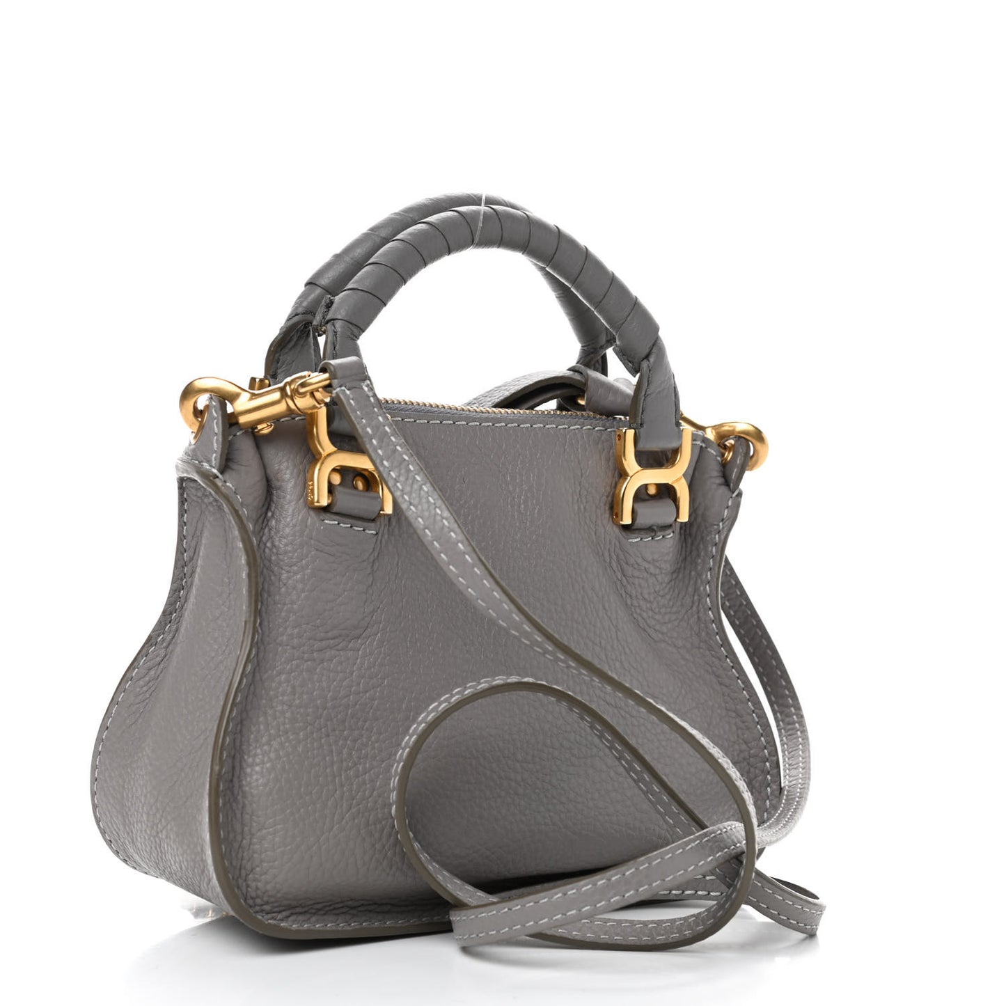 Calfskin Mini Marcie Satchel Cashmere Grey