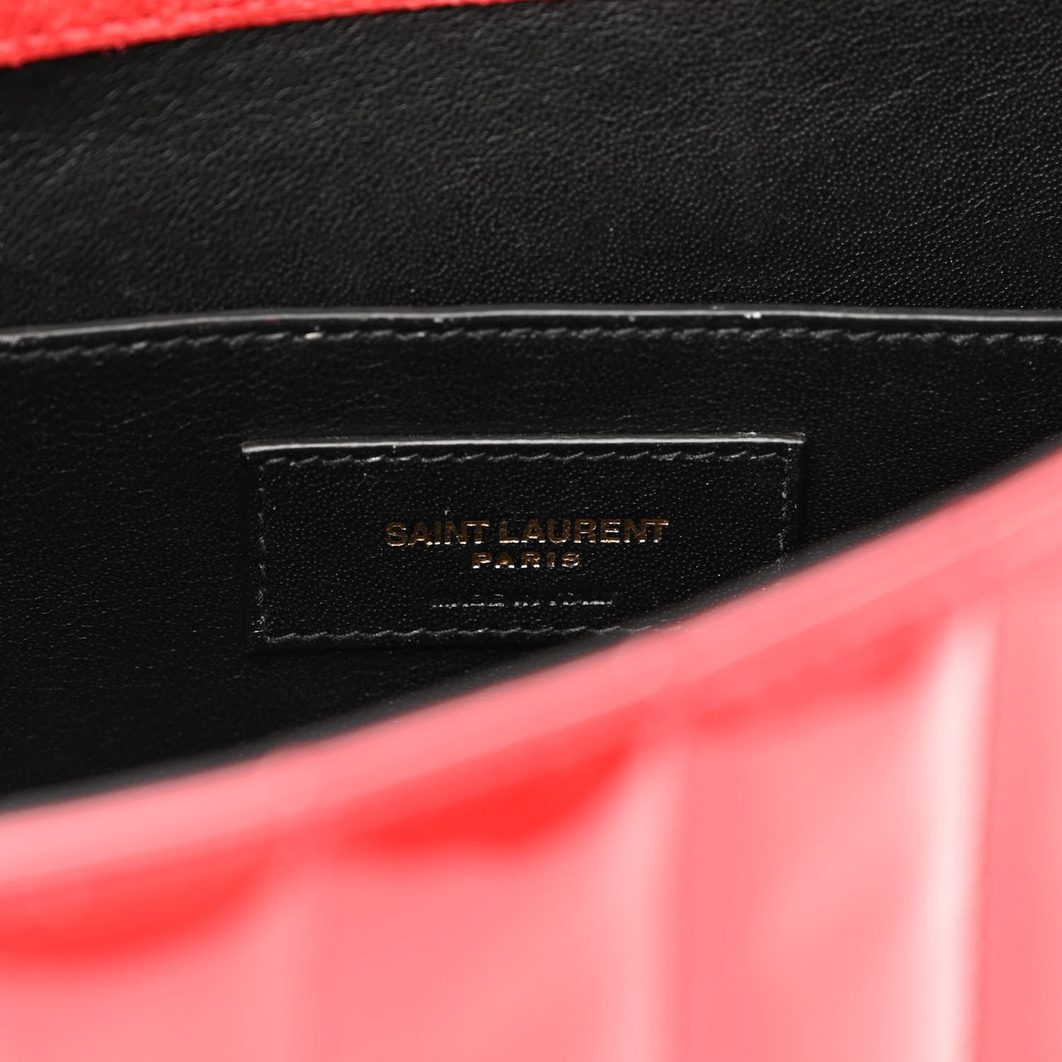 Saint Laurent Patent Matelasse Monogram Large Vicky Chain Bag Rouge Eros 6 of 14