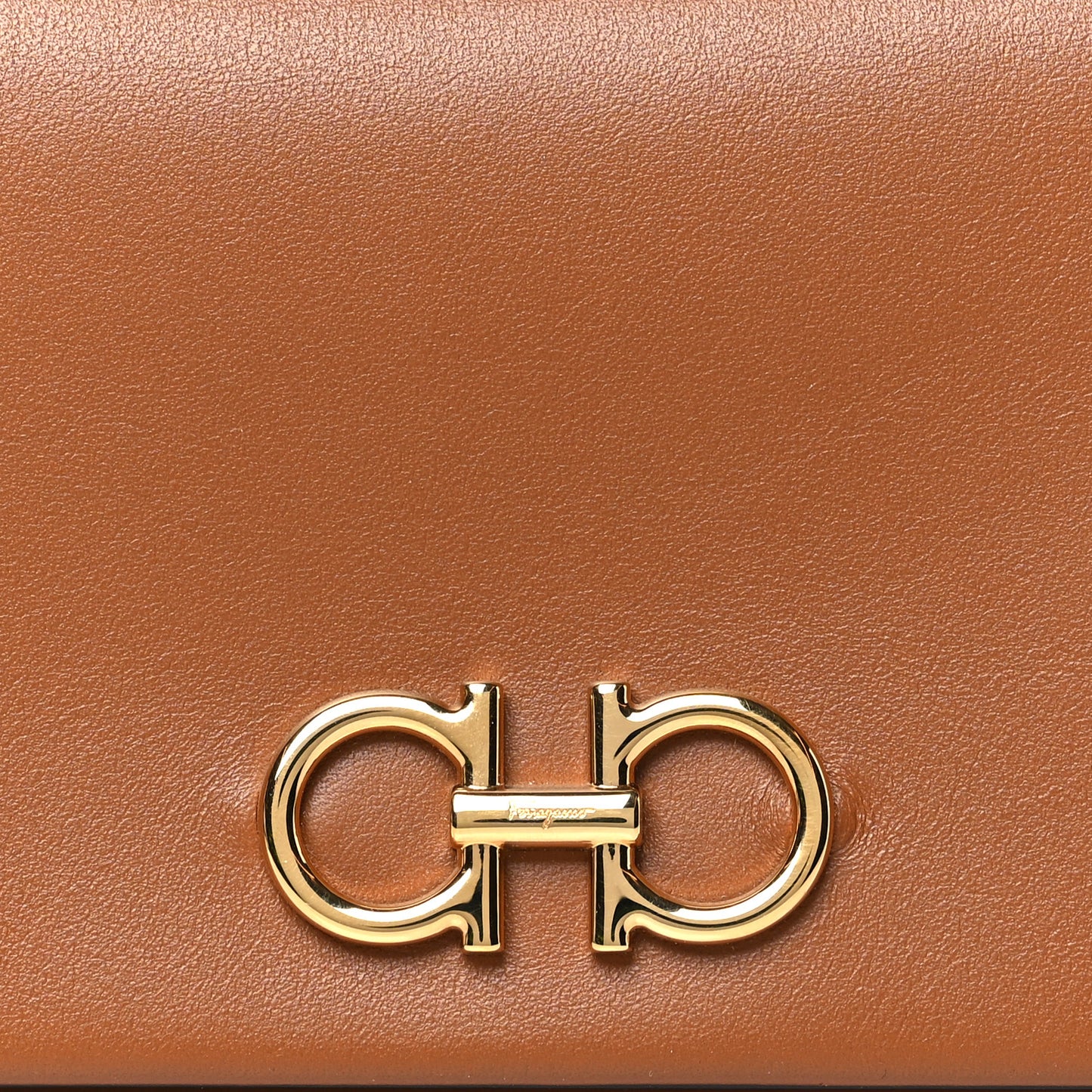 Smooth Calfskin Gancini Top Handle Wallet On Chain Sella