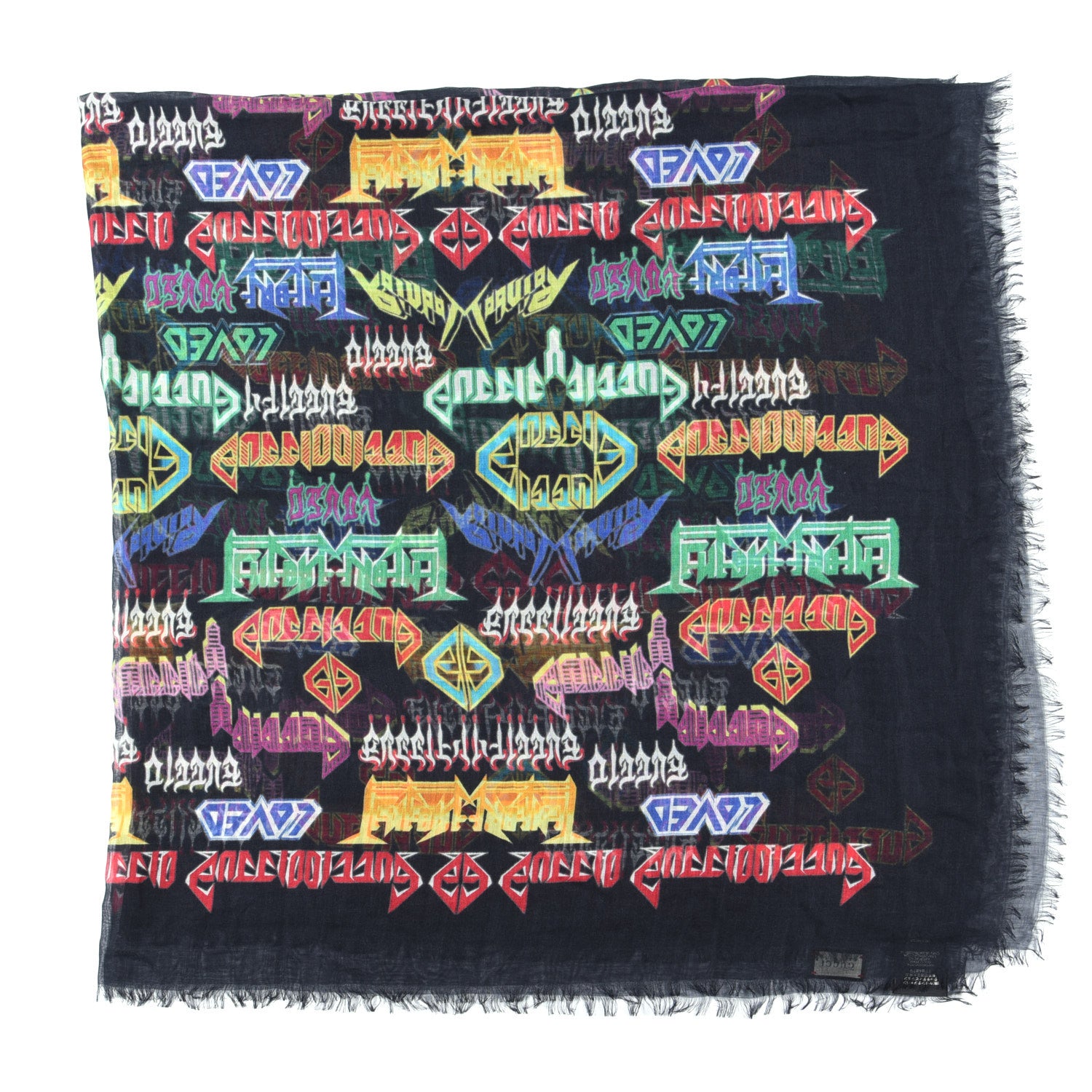 Gucci Modal Silk Loved Scarf Black 2 of 4