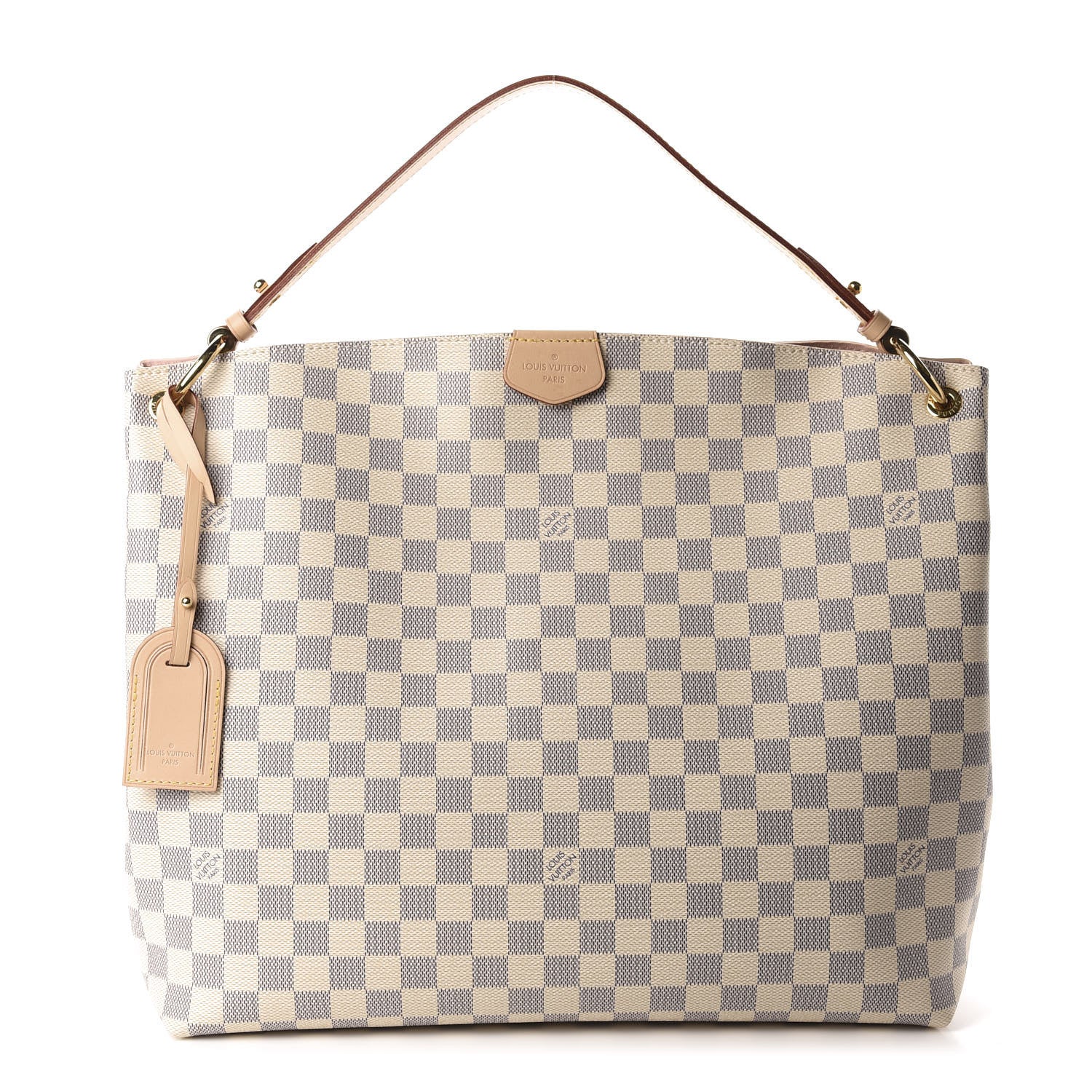Louis Vuitton Damier Azur Graceful MM Rose Ballerine 1 of 11