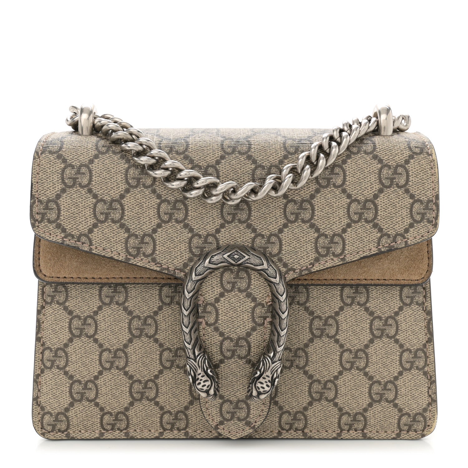 Gucci GG Supreme Monogram Mini Dionysus Shoulder Bag Taupe 1 of 12