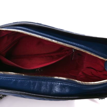 Chanel Aged Calfskin Quilted Medium Gabrielle Hobo Navy Black 5 of 11