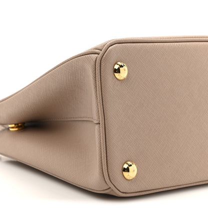 Prada Saffiano Mini Galleria Double Zip Tote Cammeo 9 of 9
