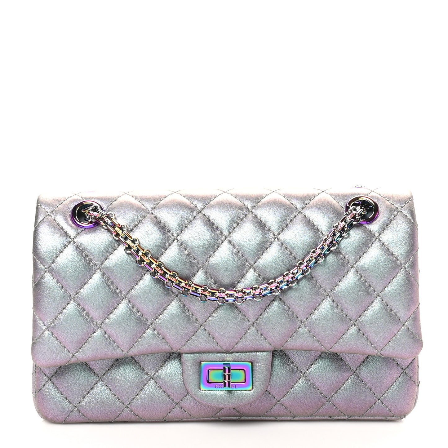 Iridescent Lambskin Quilted 2.55 Reissue 225 Flap Light Purple