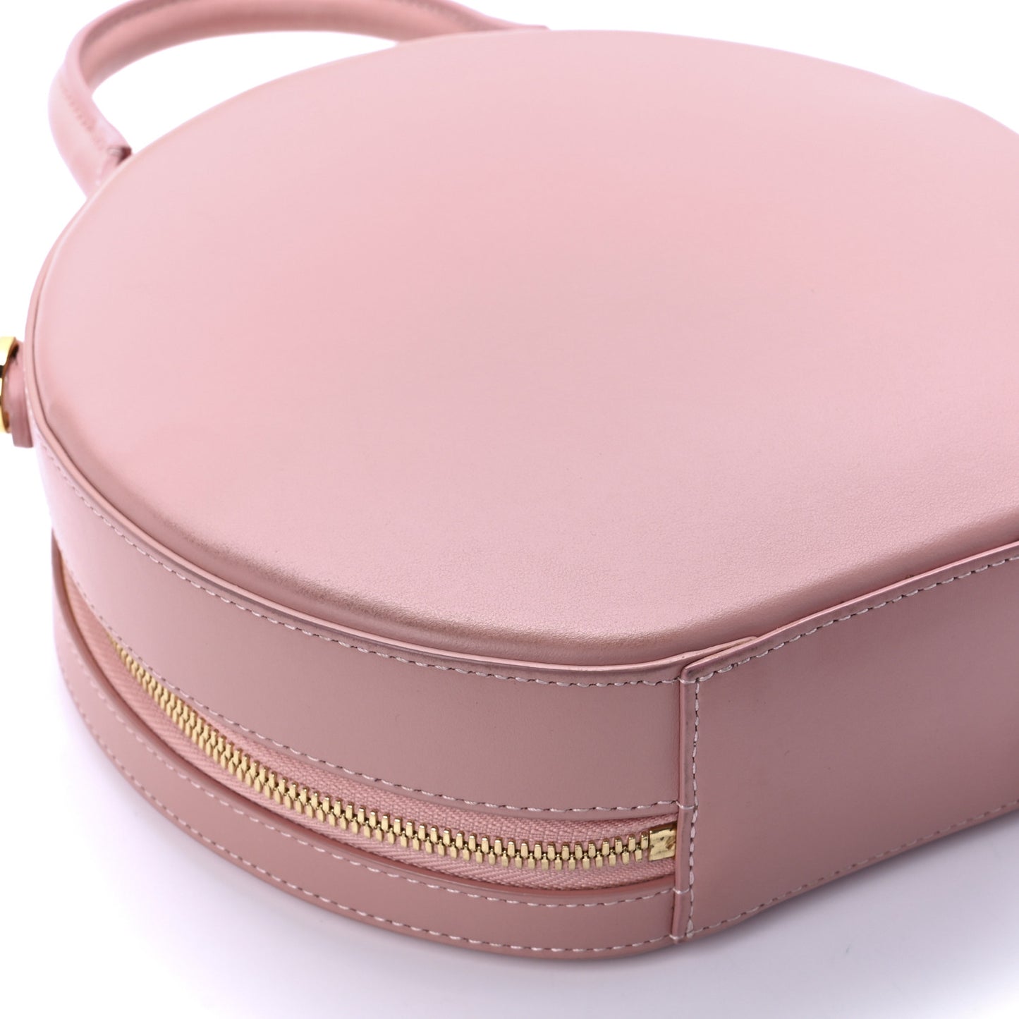 Calfskin Circle Crossbody Bag Light Pink