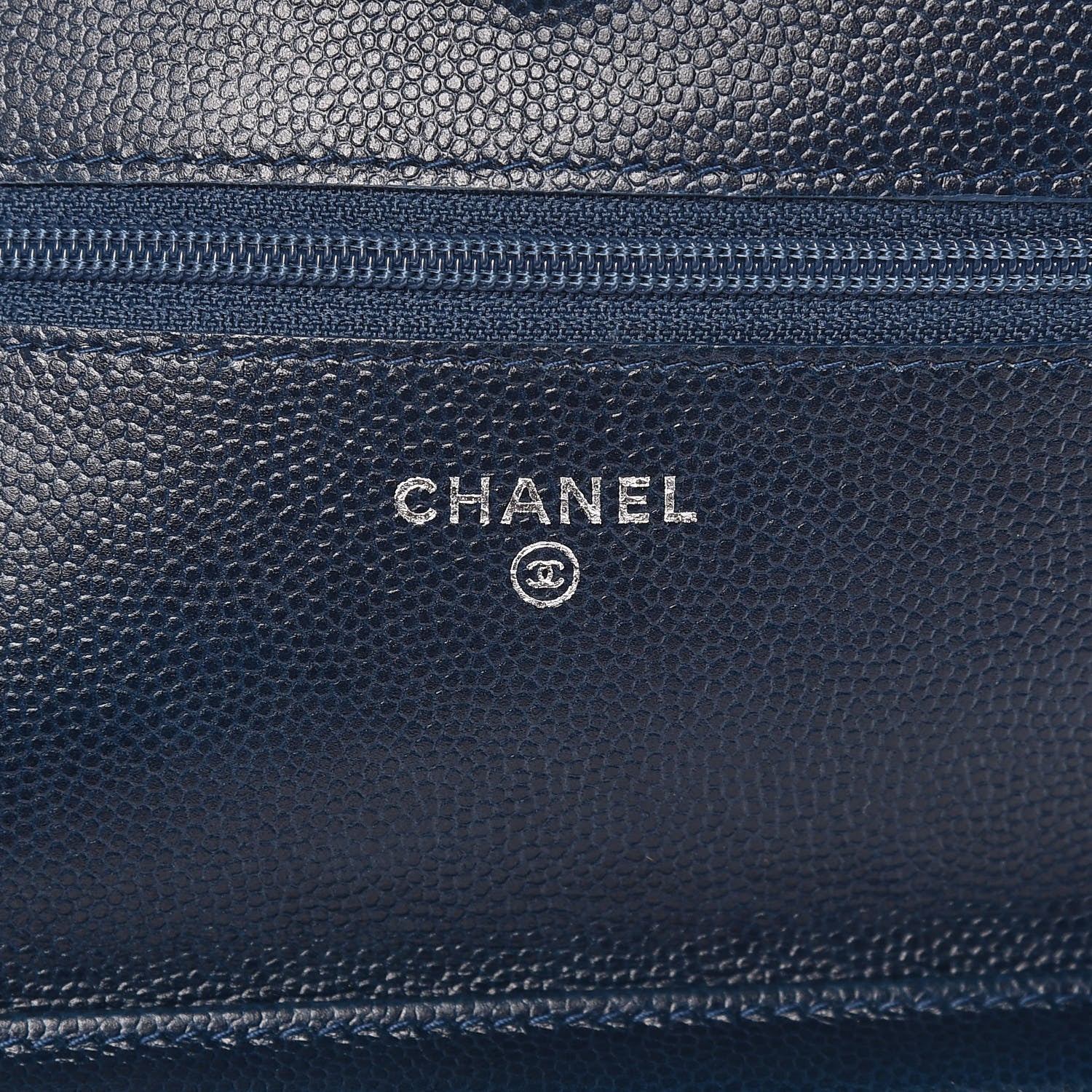 Chanel Caviar Quilted Wallet On Chain WOC Blue 6 of 10