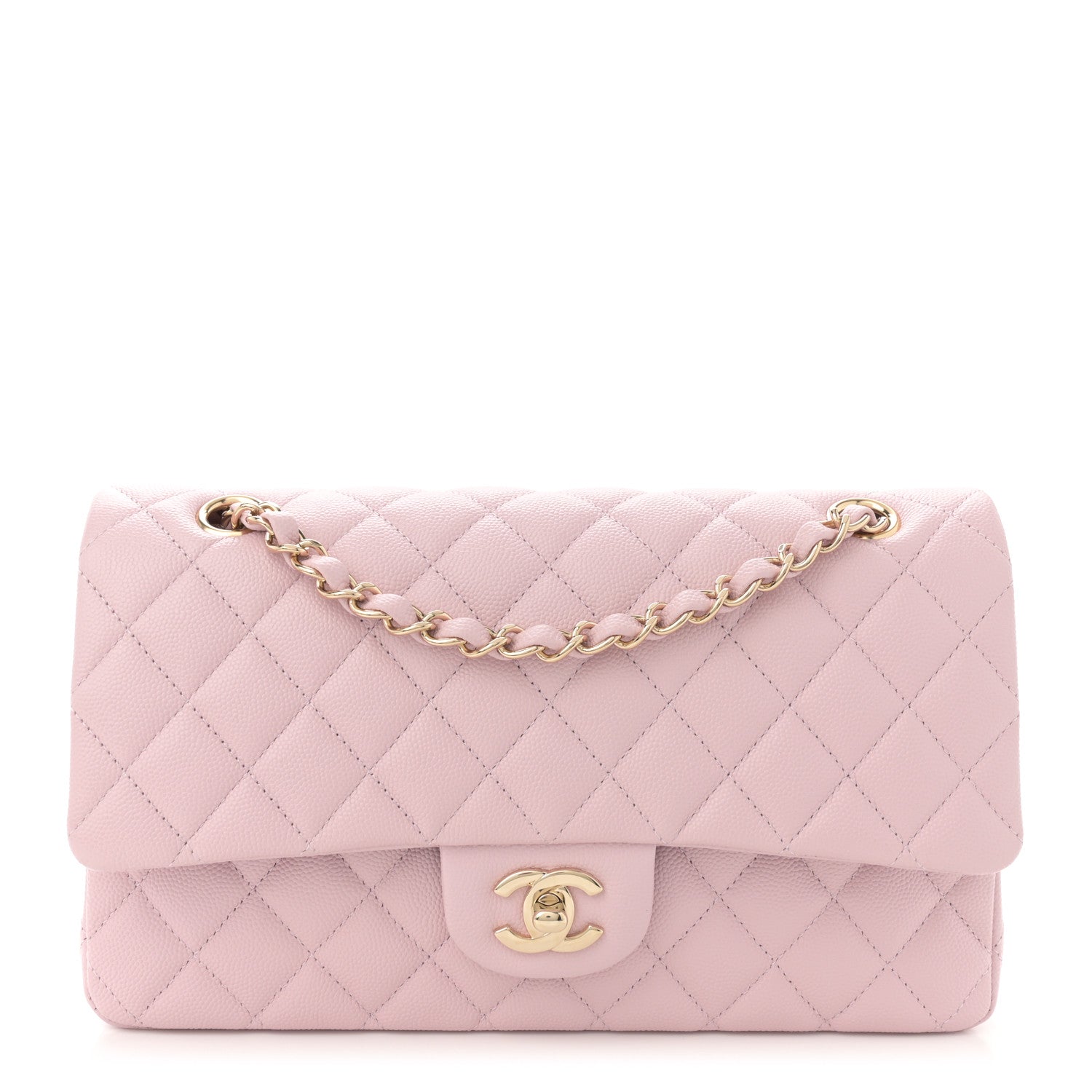 Chanel Caviar Quilted Medium Double Flap Light Pink 1 of 11