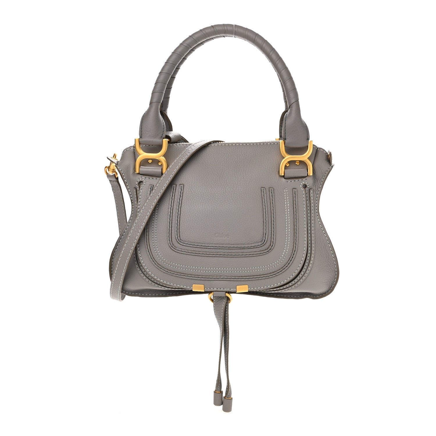 Chloe Calfskin Small Marcie Satchel Cashmere Grey 1 of 10