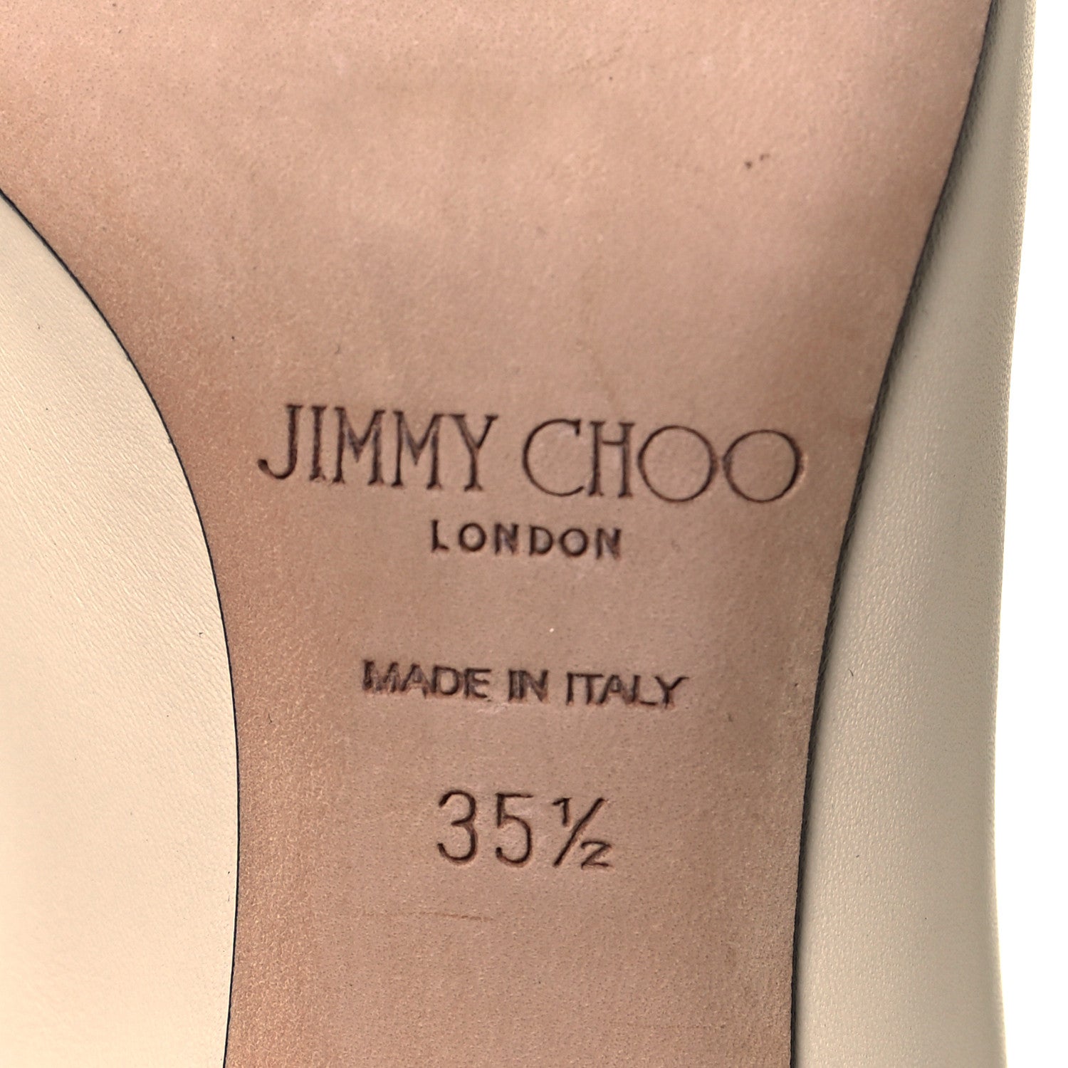 Jimmy Choo Calfskin Lark 100 Ankle Strap Pumps 35.5 White 6 of 8