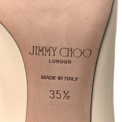 Jimmy Choo Calfskin Lark 100 Ankle Strap Pumps 35.5 White 6 of 8