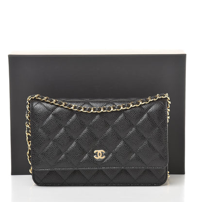 Chanel Caviar Quilted Wallet On Chain WOC Black 12 of 13
