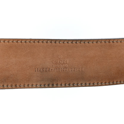 Gucci Guccissima Interlocking G Belt 95 38 Navy 3 of 7