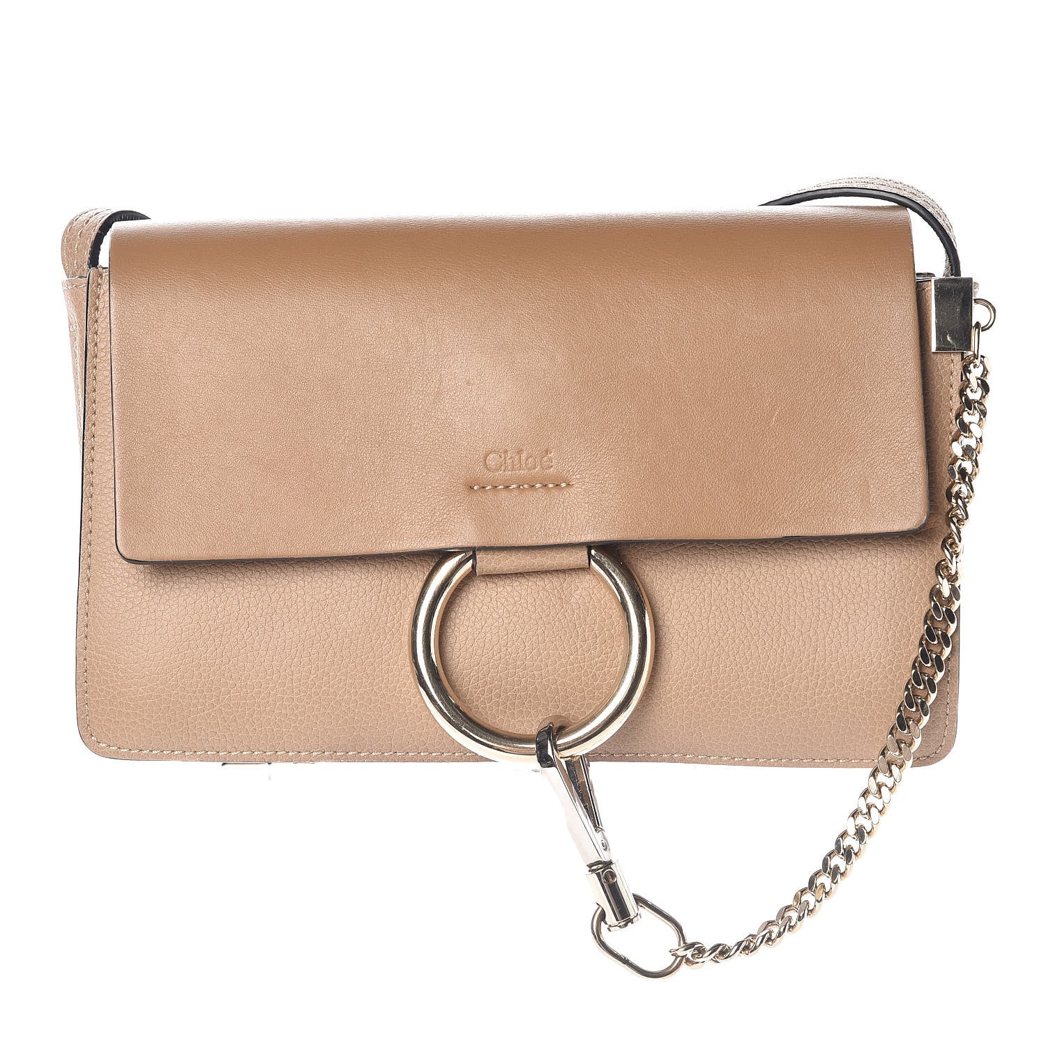 Chloe Goatskin Small Faye Shoulder Bag Tan 1 of 6