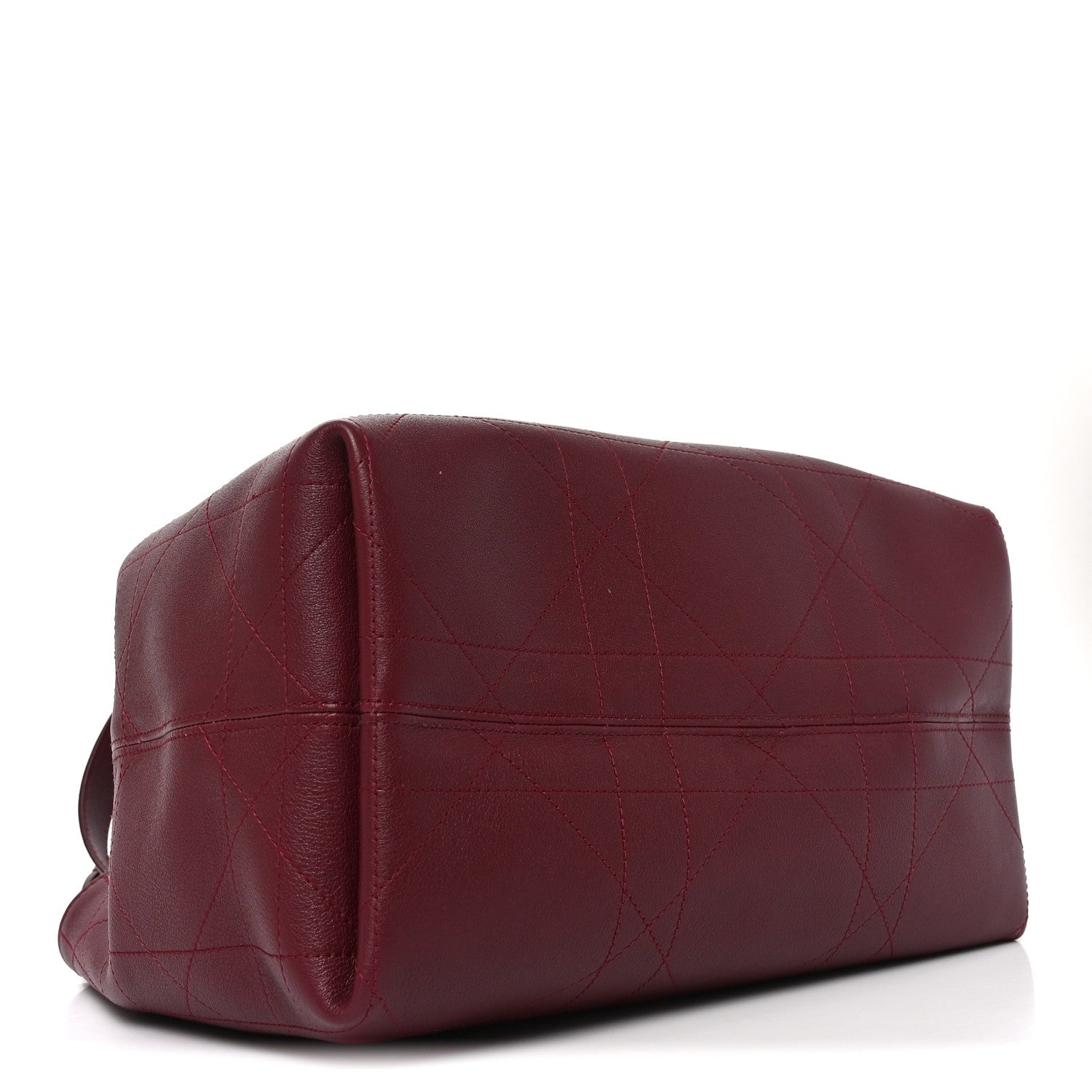Christian Dior Calfskin Macrocannage Medium Toujours Vertical Tote Burgundy 5 of 12