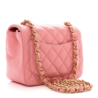Chanel Lambskin Quilted Mini Square Flap Pink 3 of 11