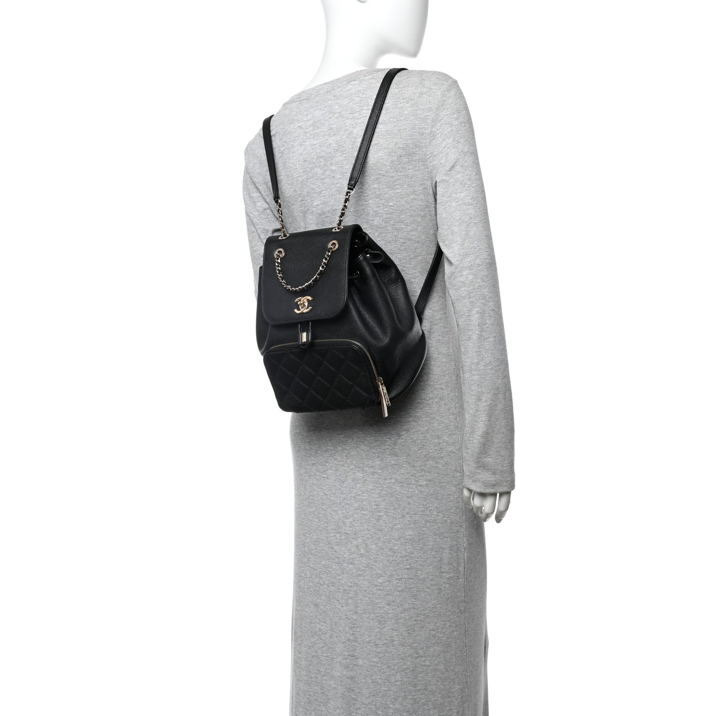 Caviar Quilted Business Affinity Backpack Black