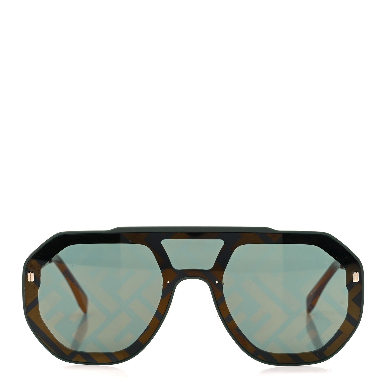 Fendi Acetate FF Aviator Sunglasses FE40006U Black Red 2 of 9