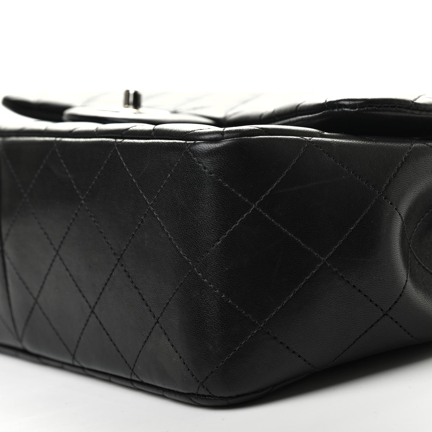 Chanel Lambskin Quilted Jumbo Double Flap Black 8 of 8