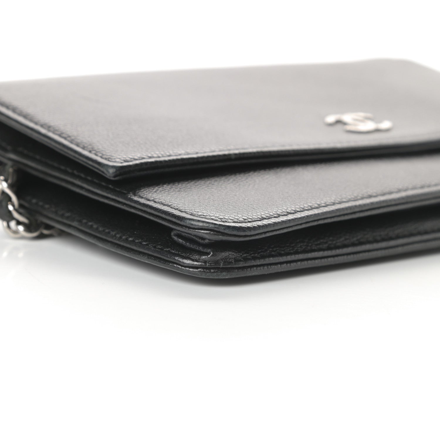 Chanel Caviar Sevruga Wallet On Chain WOC Black 10 of 14