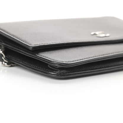 Chanel Caviar Sevruga Wallet On Chain WOC Black 10 of 14