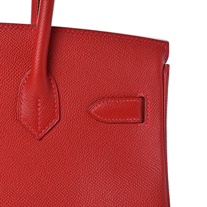 Hermes Epsom Birkin 30 Rouge Casaque 32 of 49