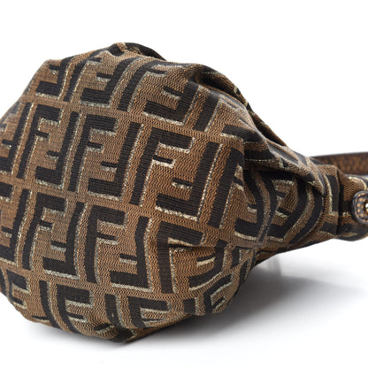 Fendi Zucca Vitello Mini Chef Hobo Tobacco Oro Moro 7 of 11