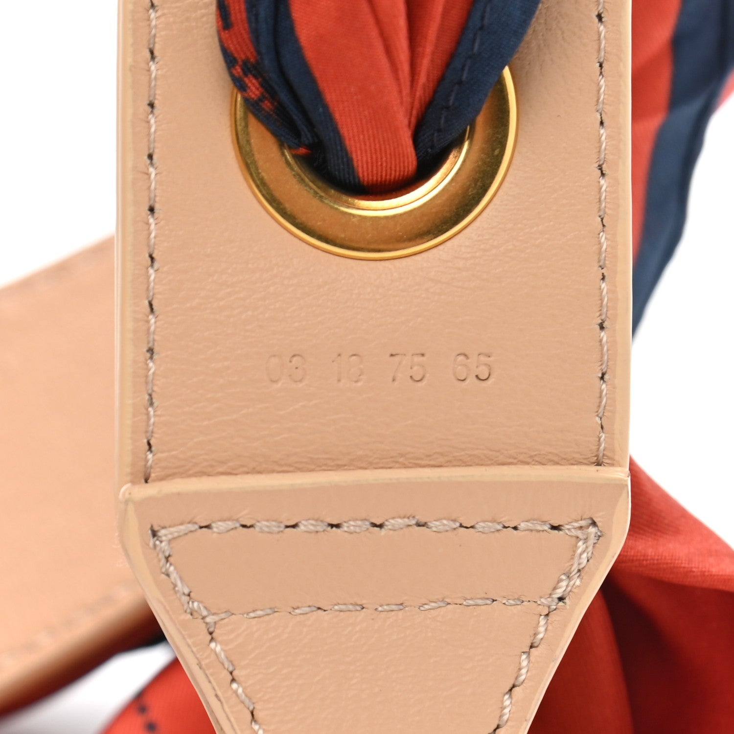 Chloe Calfskin Silk Little Horses Scarf Strap Earthy Red 5 of 5