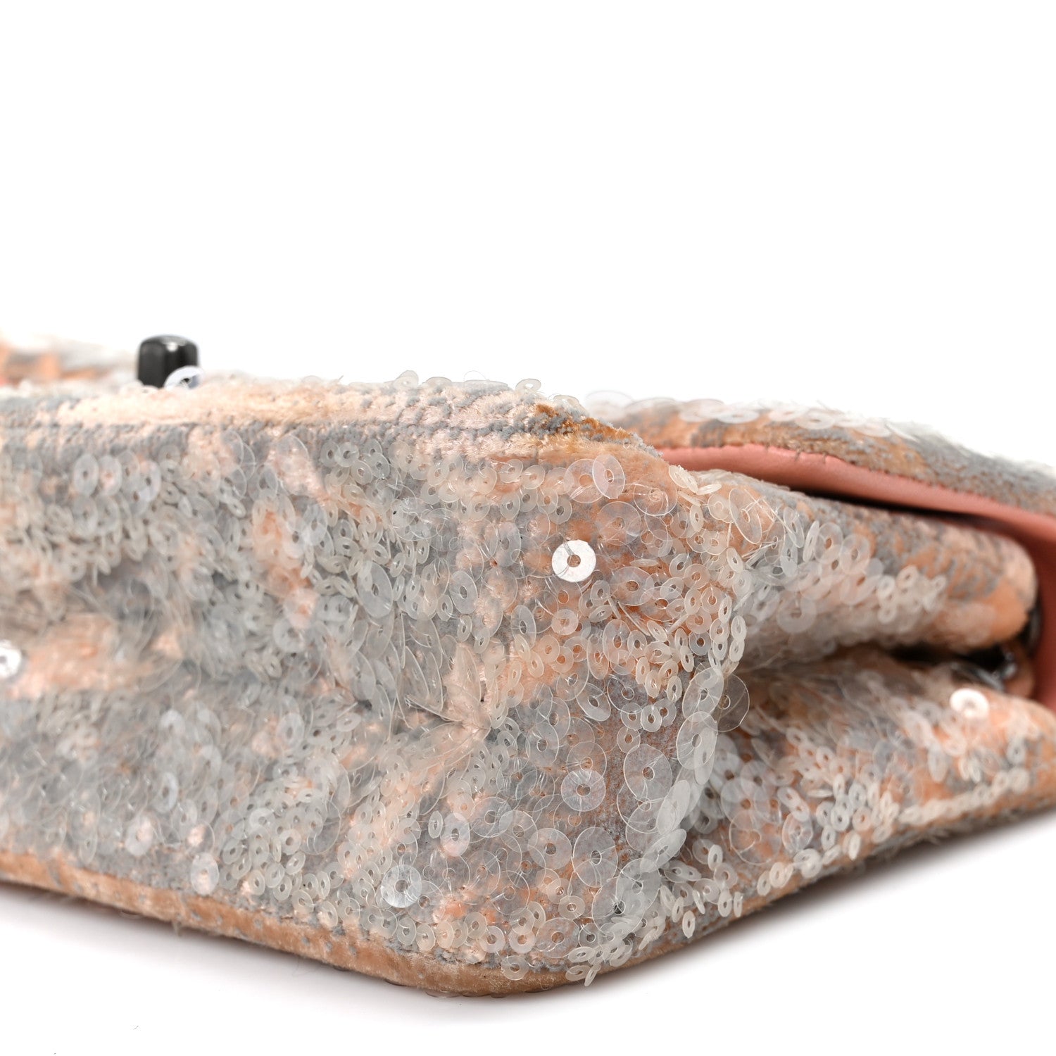 Chanel Sequin Mini Flap Light Orange Grey 10 of 10