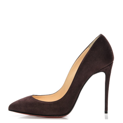 Christian Louboutin Veau Velours Pigalle Follies 100 Pumps 36.5 Burgundy 1 of 8
