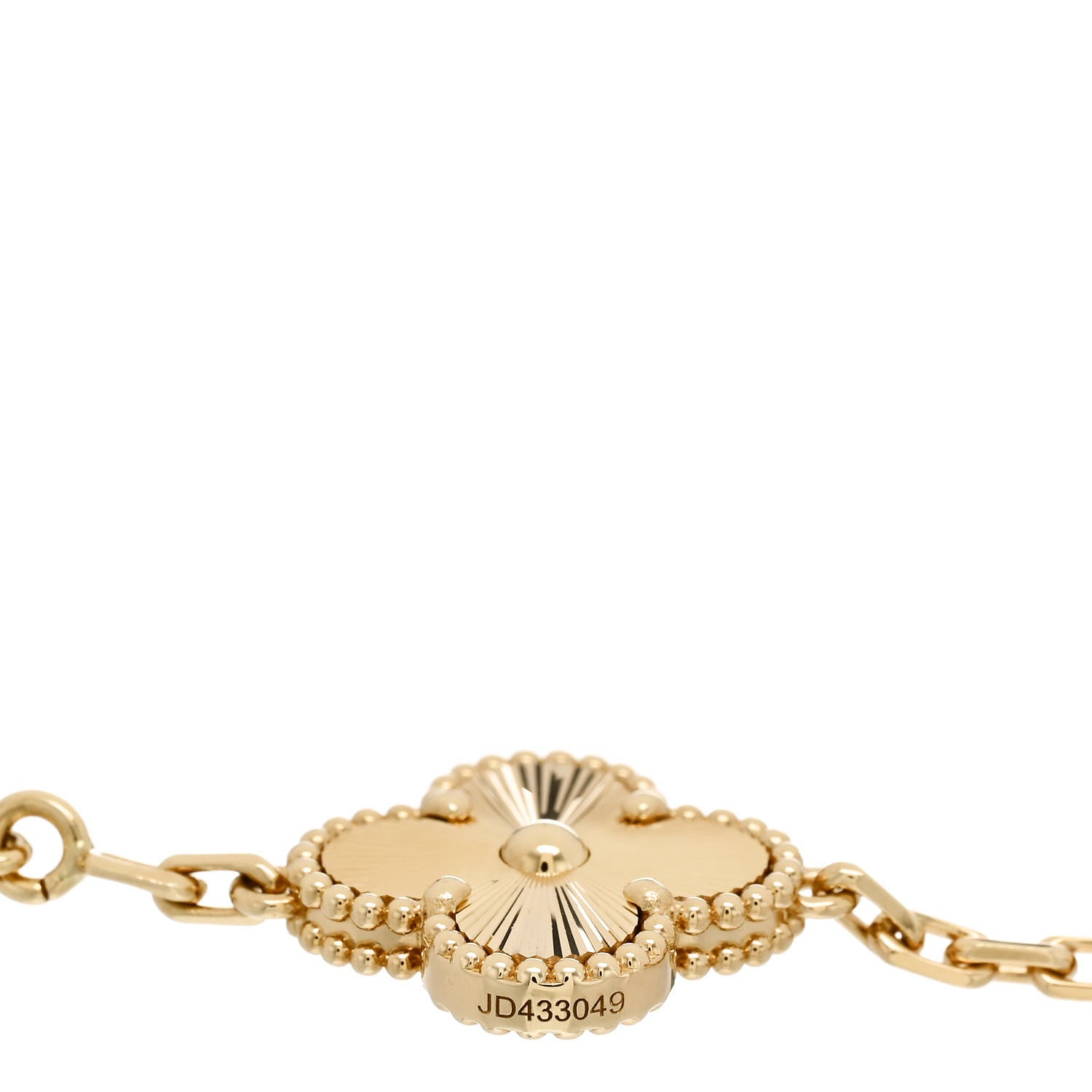 Van Cleef & Arpels 18K Yellow Gold 5 Motifs Guilloche Vintage Alhambra Bracelet 4 of 5