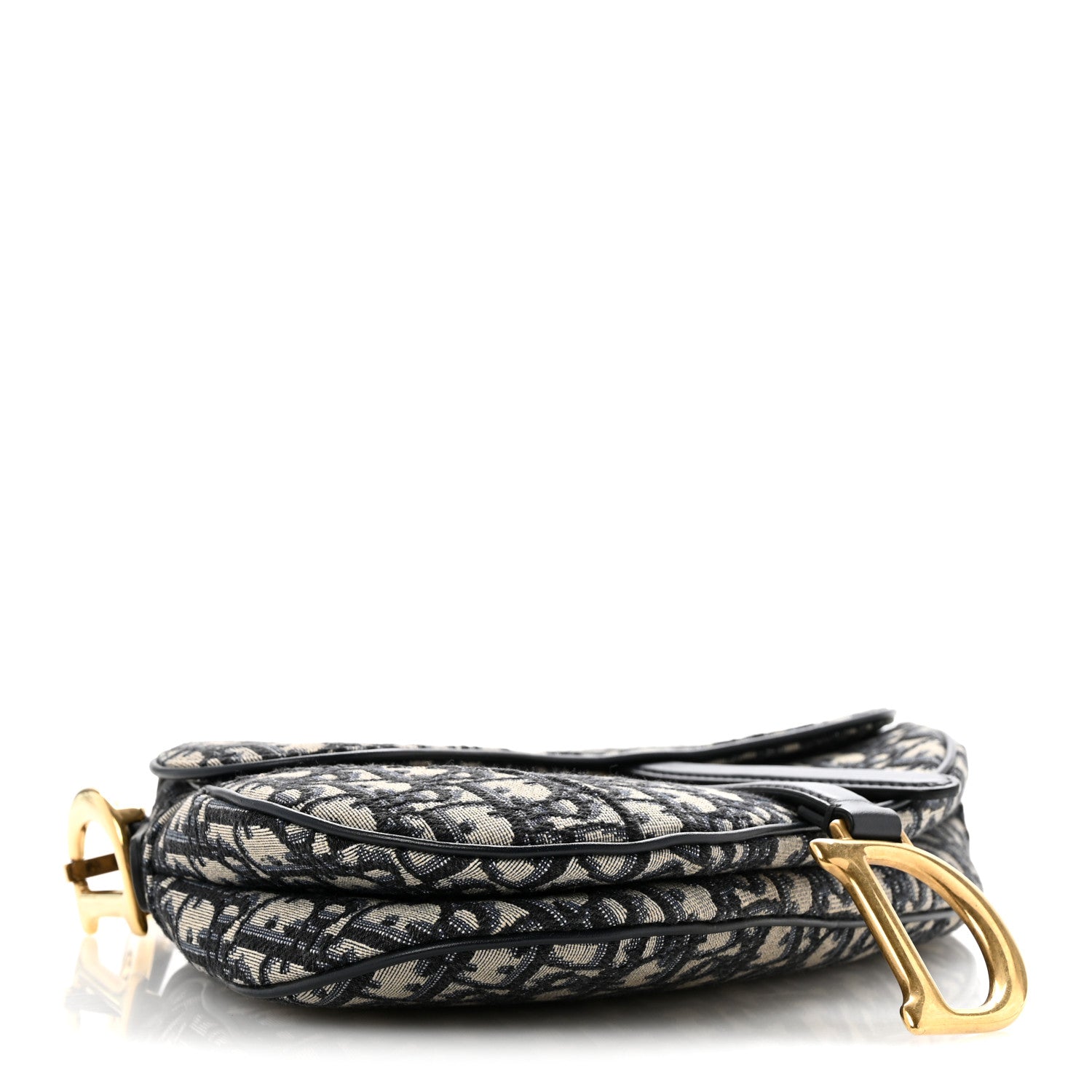 Christian Dior Oblique Saddle Bag Blue 4 of 12