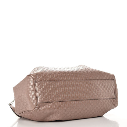 Gucci Metallic Microguccissima Medium Sukey Tote Dark Cipria 4 of 11