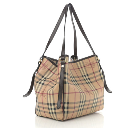 Burberry Haymarket Check Small Canterbury Tote Chocolate 3 of 13