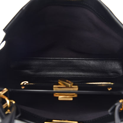 Fendi Vitello Seta Shiny Nappa Large Peekaboo Iconic Satchel Black 5 of 12