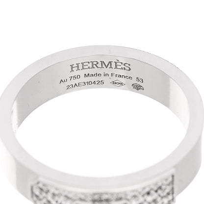 Hermes 18K White Gold Diamond Kelly Ring 53 6.25 4 of 5