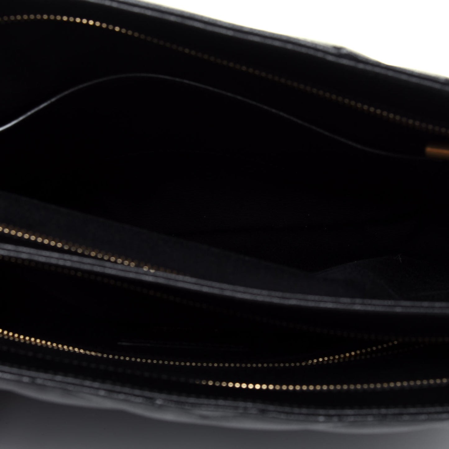 Grain De Poudre Matelasse Chevron Medium Tribeca Shopping Bag Black