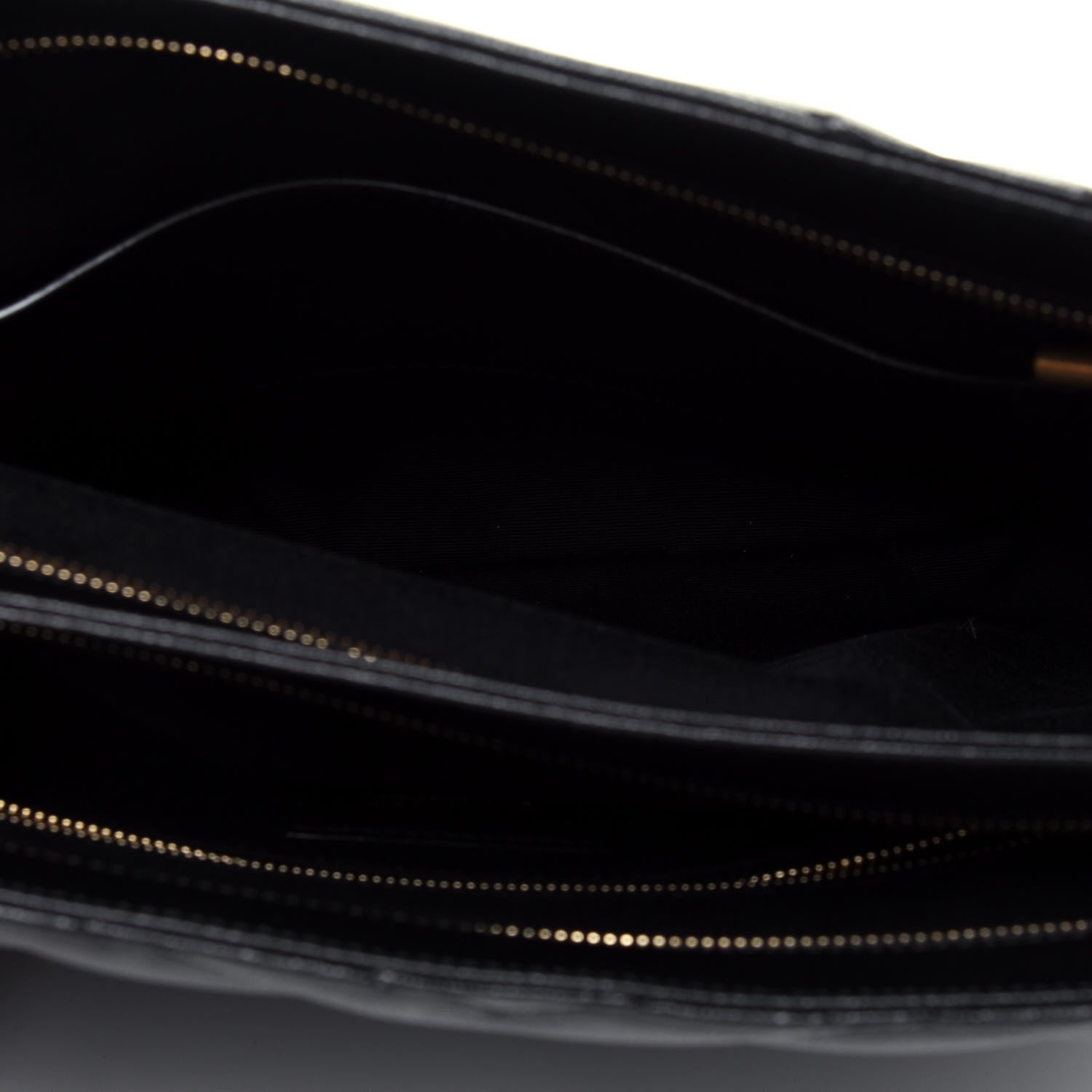 Saint Laurent Grain De Poudre Matelasse Chevron Medium Tribeca Shopping Bag Black 5 of 14