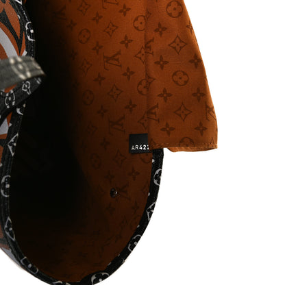 Louis Vuitton Monogram Giant Crafty Neverfull MM Creme Caramel 8 of 14
