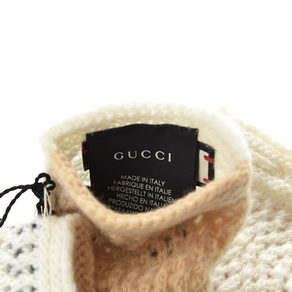 Gucci Wool Giorgy Fingerless Gloves L Rose Mole Ivory 3 of 4