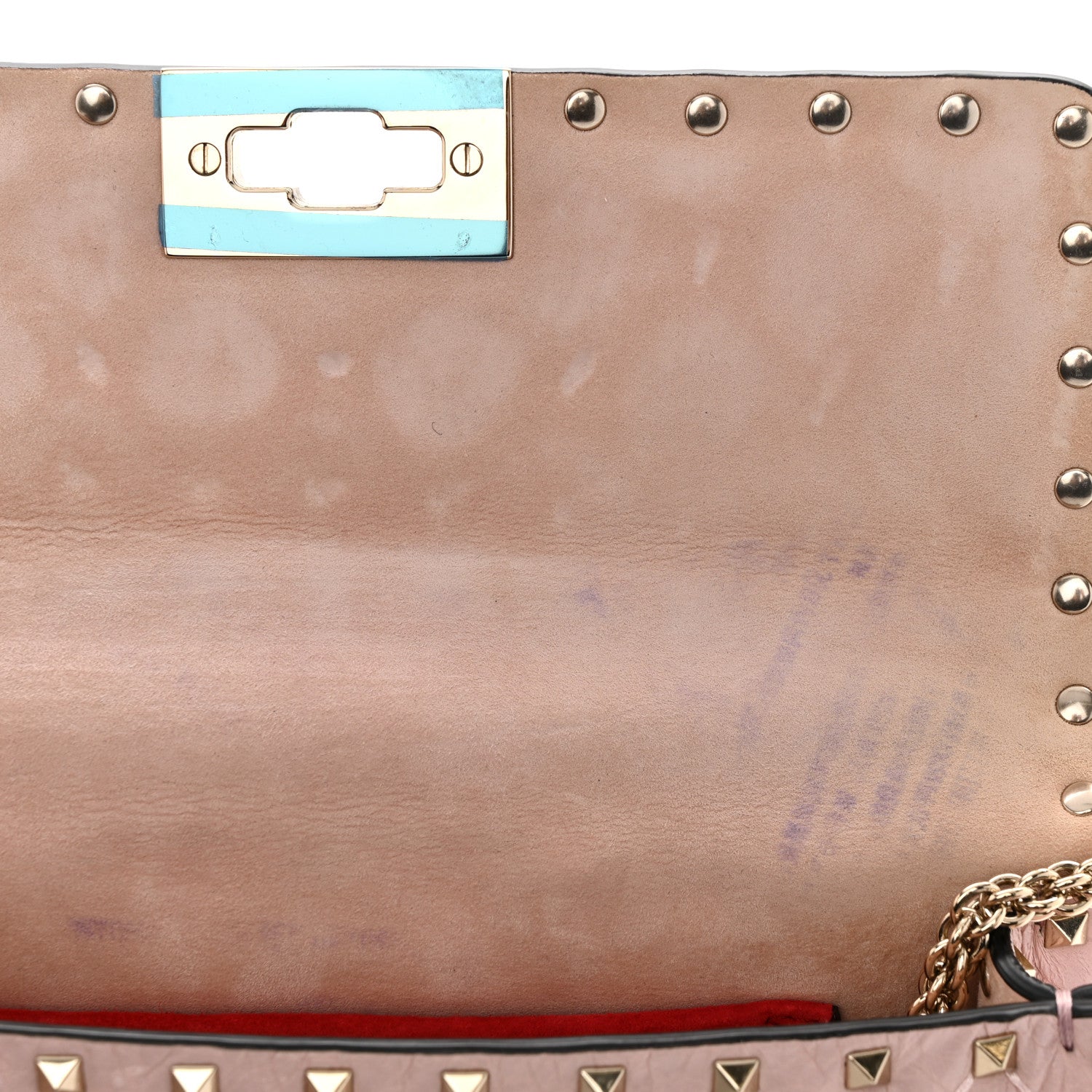 Valentino Garavani Nappa Small Rockstud Spike Shoulder Bag Water Rose 10 of 10