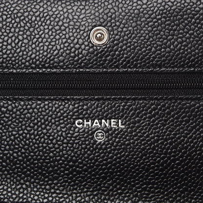 Chanel Caviar Quilted Wallet On Chain WOC Black 6 of 10