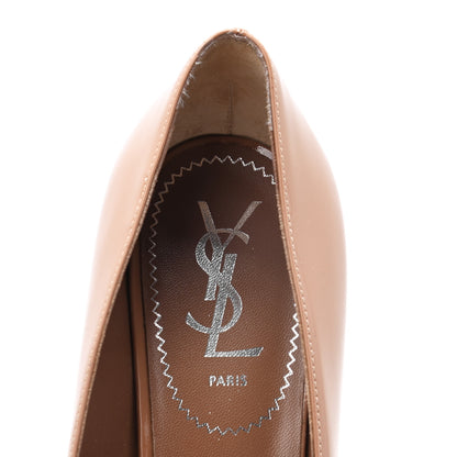 Saint Laurent Patent Tribtoo 80 Platform Pump 39 Nude 8 of 9
